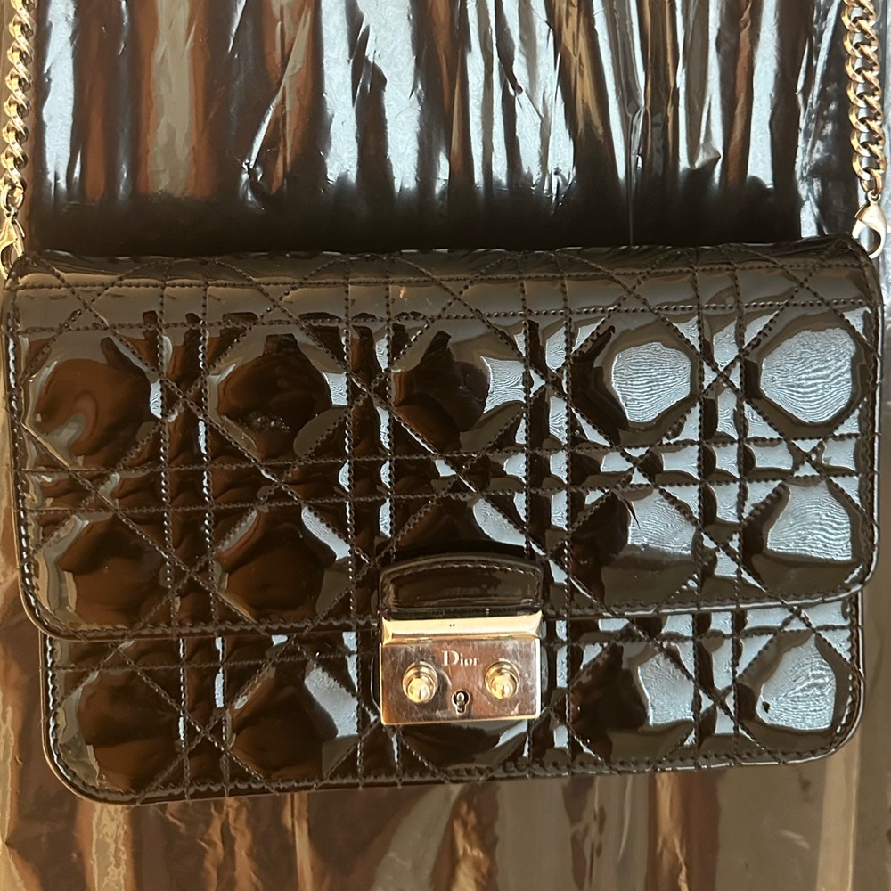 Dior patent leather bag